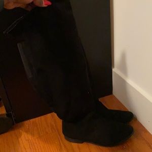 Mid Calf Faux Suede Boots